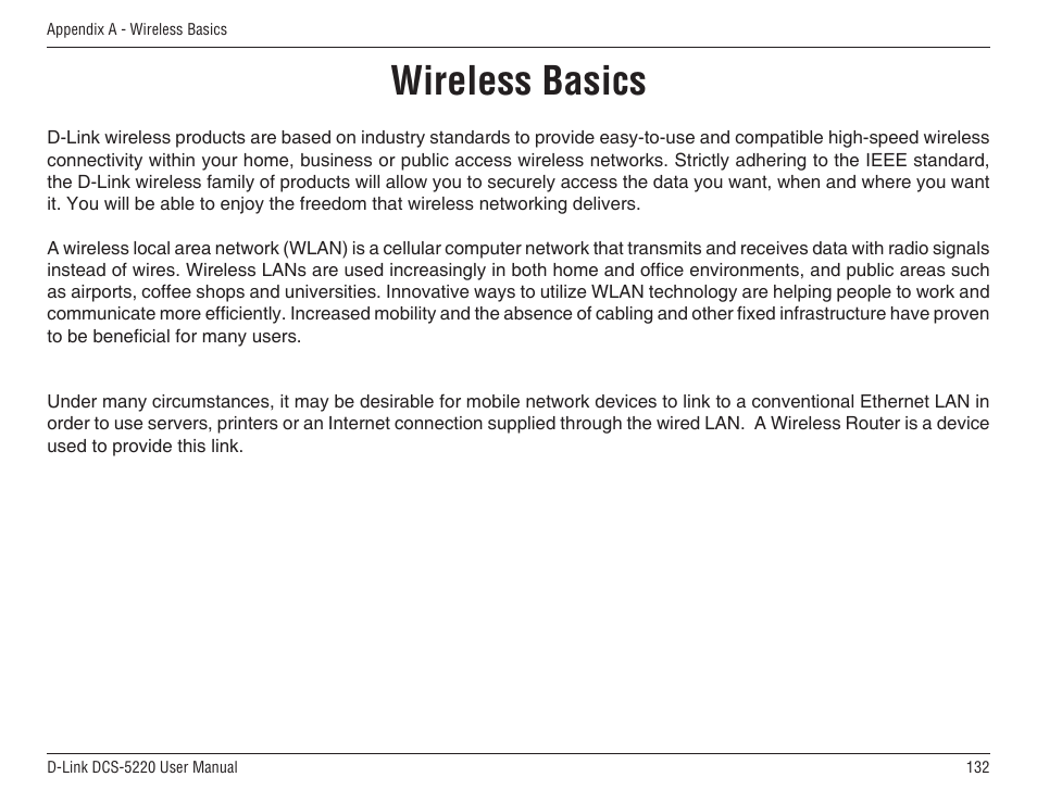 Wireless basics | D-Link DCS-5220 User Manual | Page 132 / 140