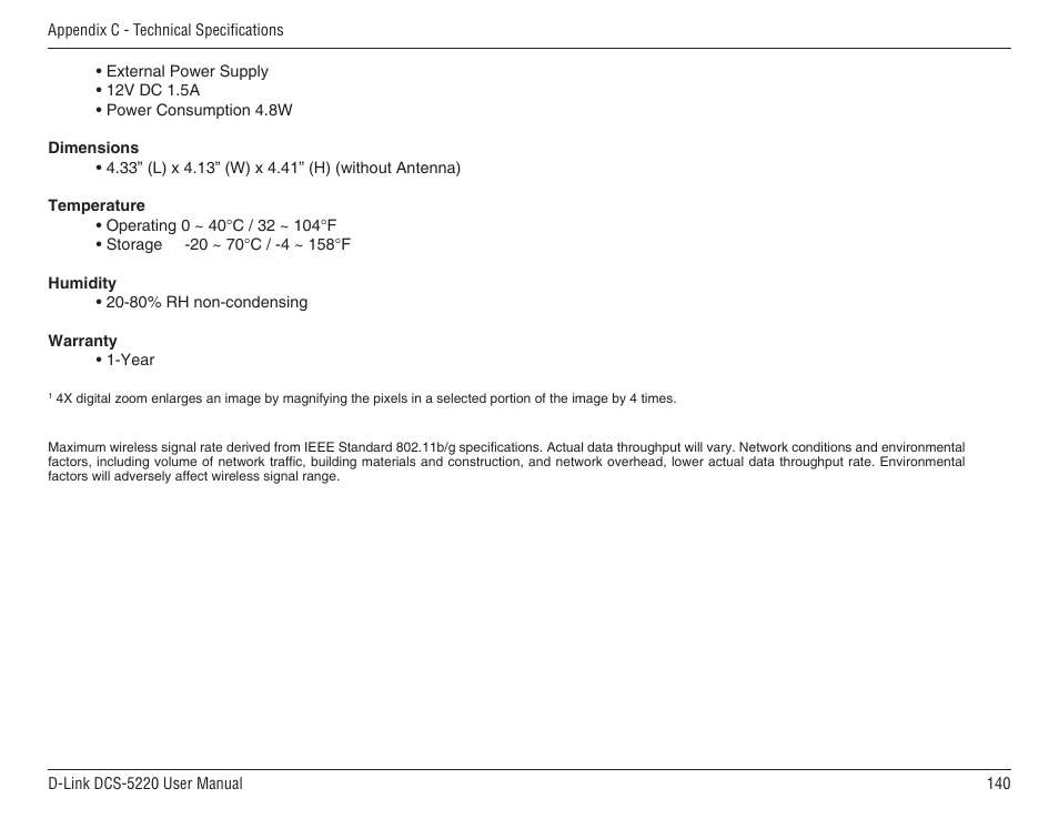 D-Link DCS-5220 User Manual | Page 140 / 140