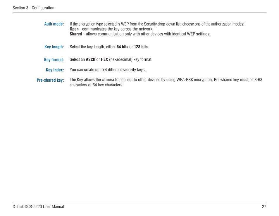 D-Link DCS-5220 User Manual | Page 27 / 140