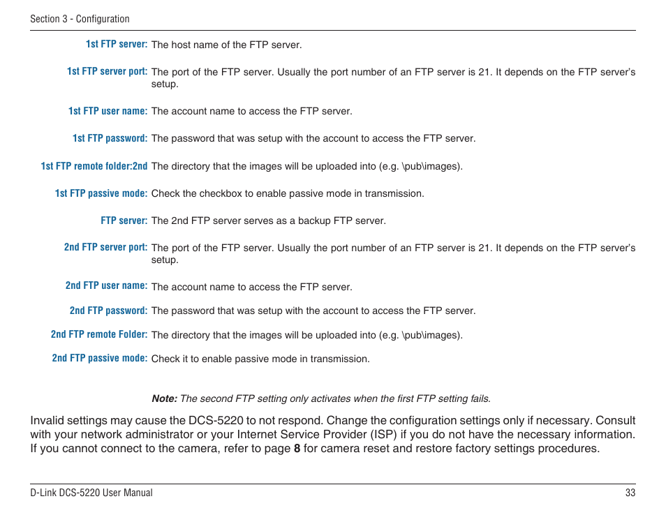 D-Link DCS-5220 User Manual | Page 33 / 140