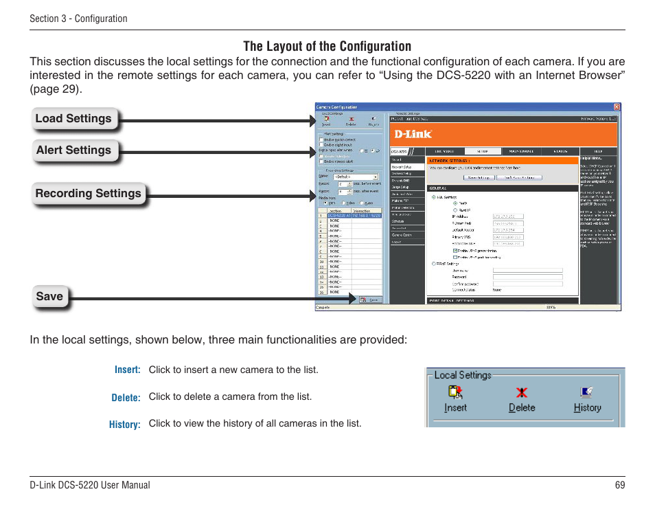 The layout of the configuration | D-Link DCS-5220 User Manual | Page 69 / 140