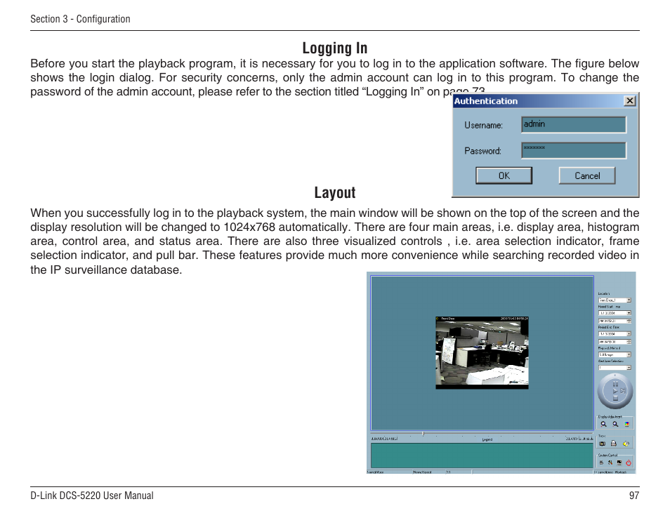 Layout logging in | D-Link DCS-5220 User Manual | Page 97 / 140