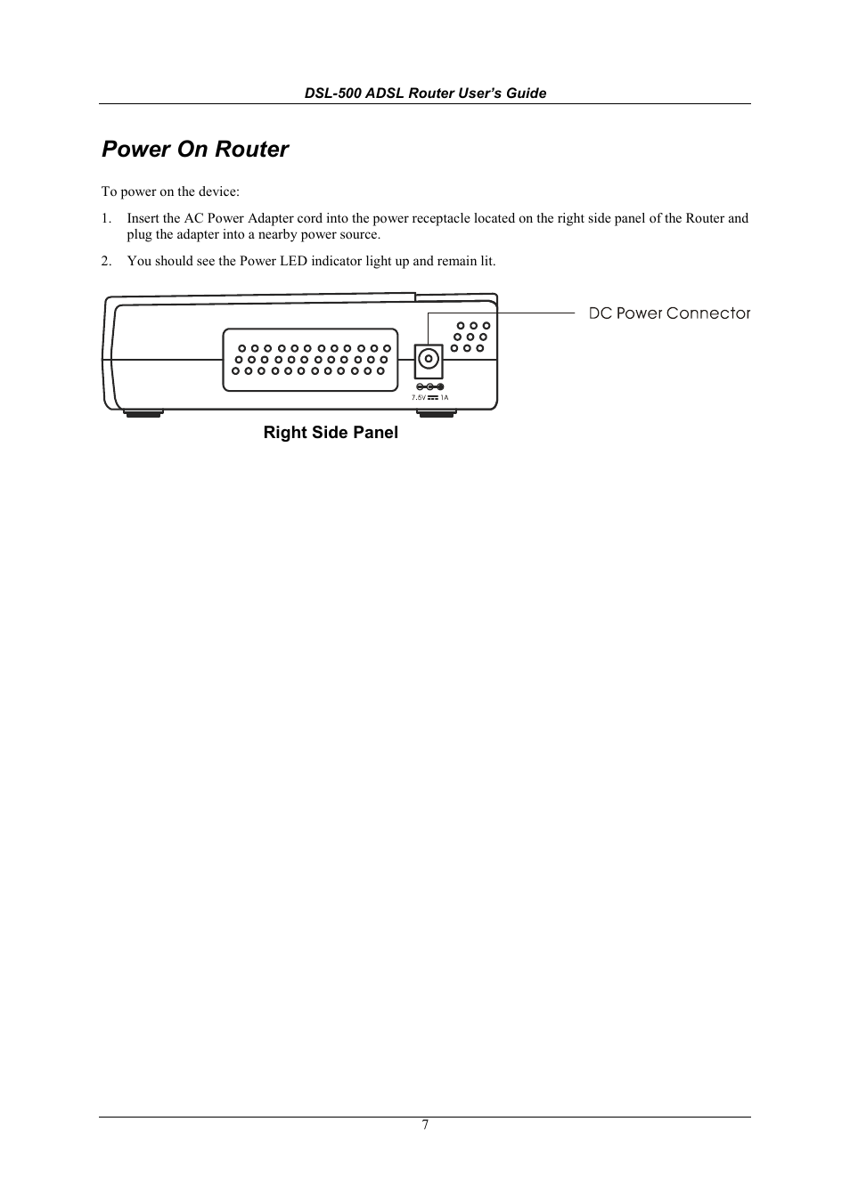 Power on router | D-Link DSL-500 User Manual | Page 17 / 74