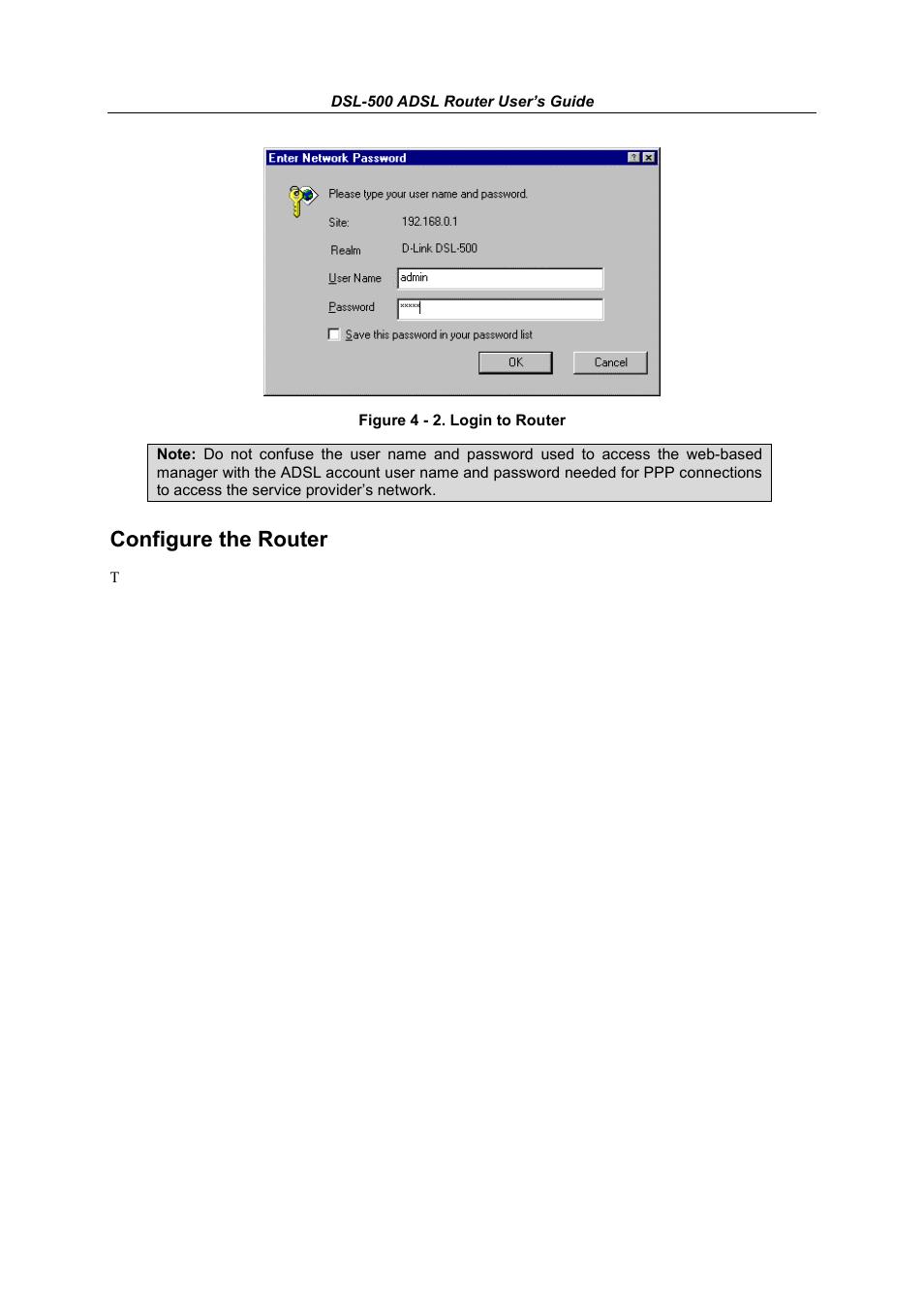 Configure the router | D-Link DSL-500 User Manual | Page 26 / 74