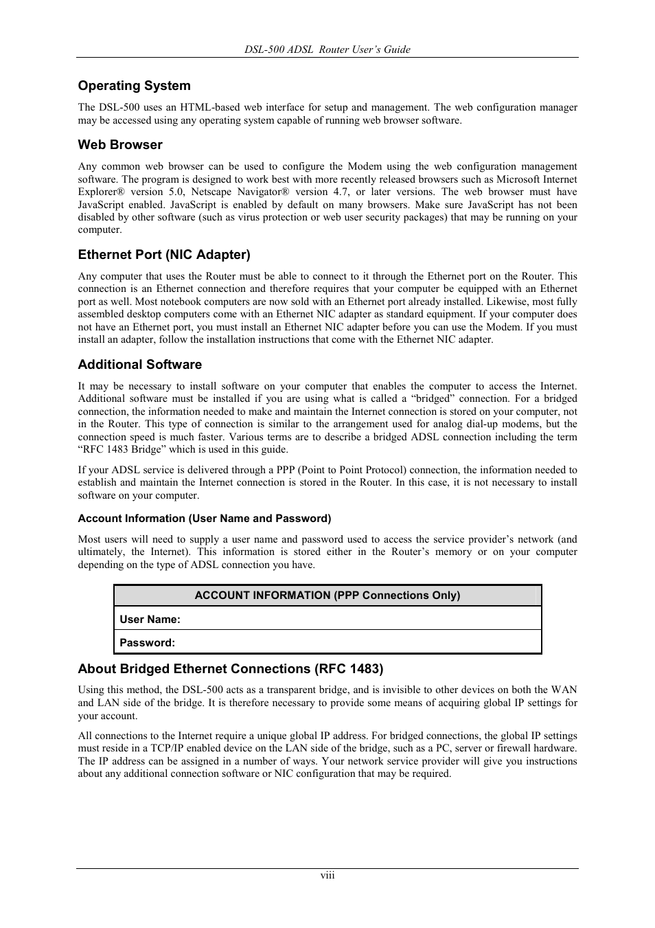 D-Link DSL-500 User Manual | Page 8 / 74