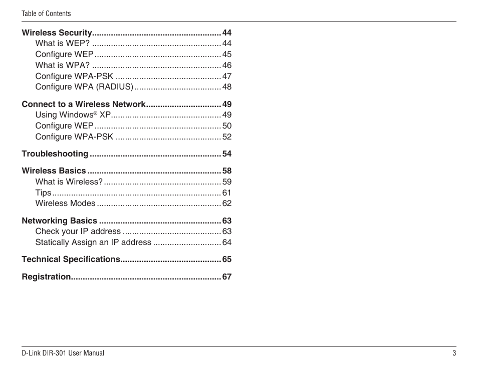 D-Link DIR-301 User Manual | Page 3 / 67