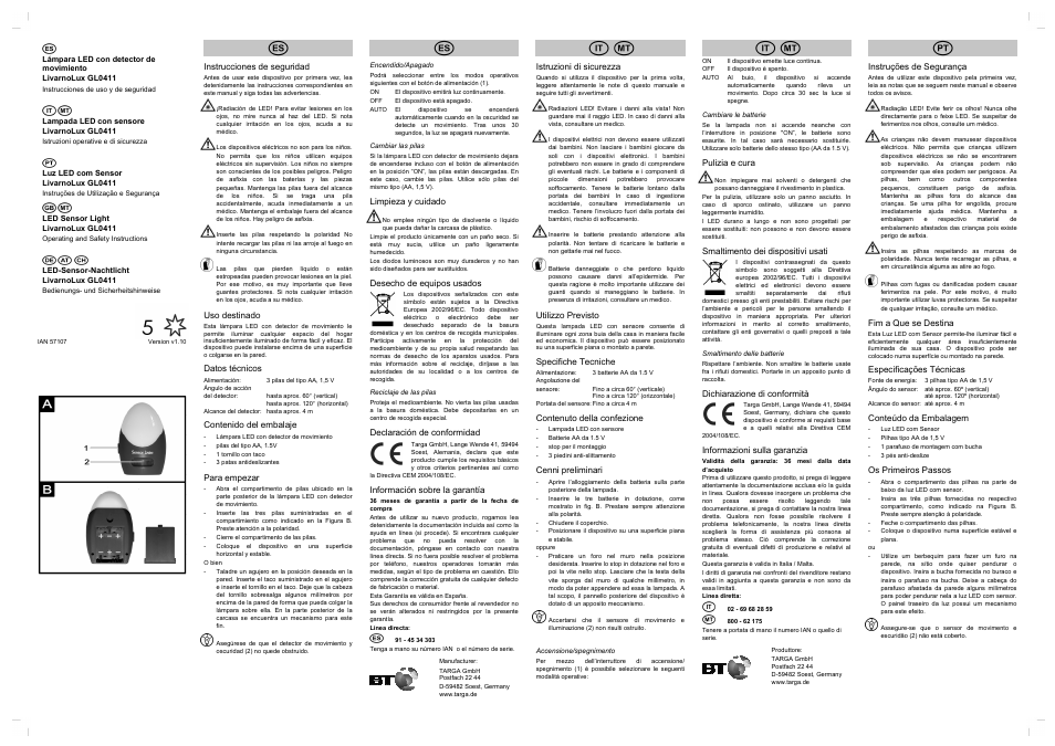 Livarno GL0411 User Manual | 2 pages