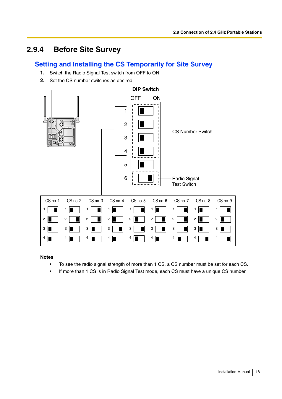 4 before site survey | D-Link KX-TDA100 User Manual | Page 181 / 250