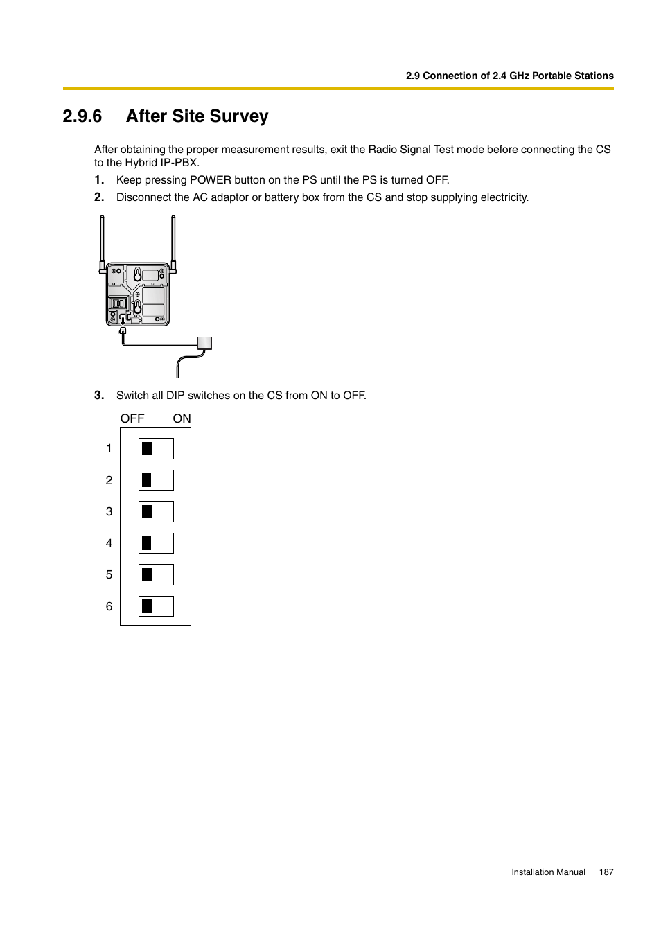 6 after site survey | D-Link KX-TDA100 User Manual | Page 187 / 250