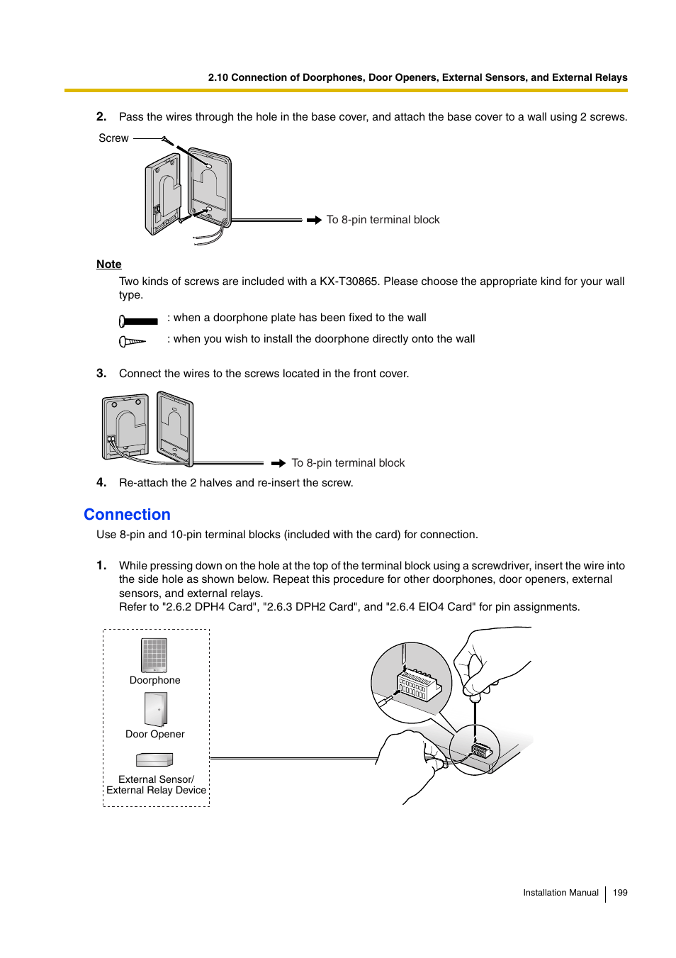 Connection | D-Link KX-TDA100 User Manual | Page 199 / 250