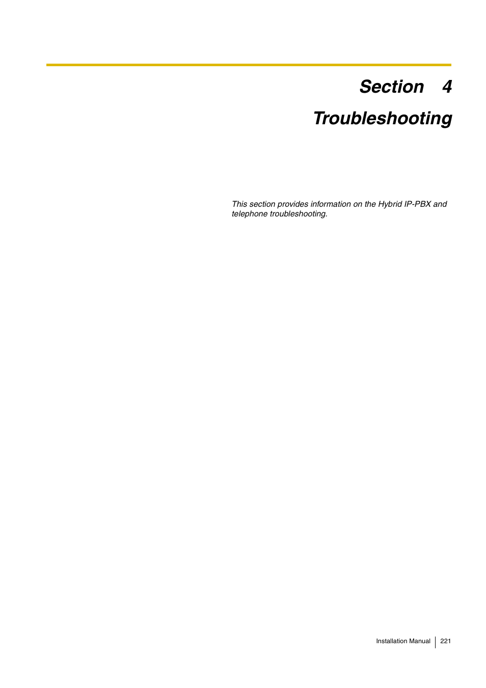 Troubleshooting | D-Link KX-TDA100 User Manual | Page 221 / 250