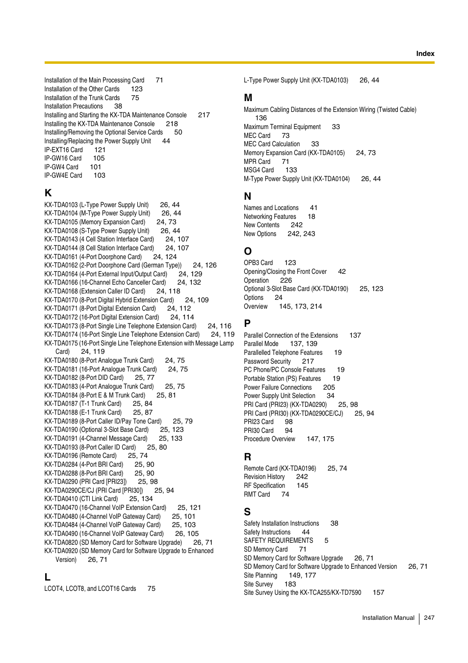 D-Link KX-TDA100 User Manual | Page 247 / 250