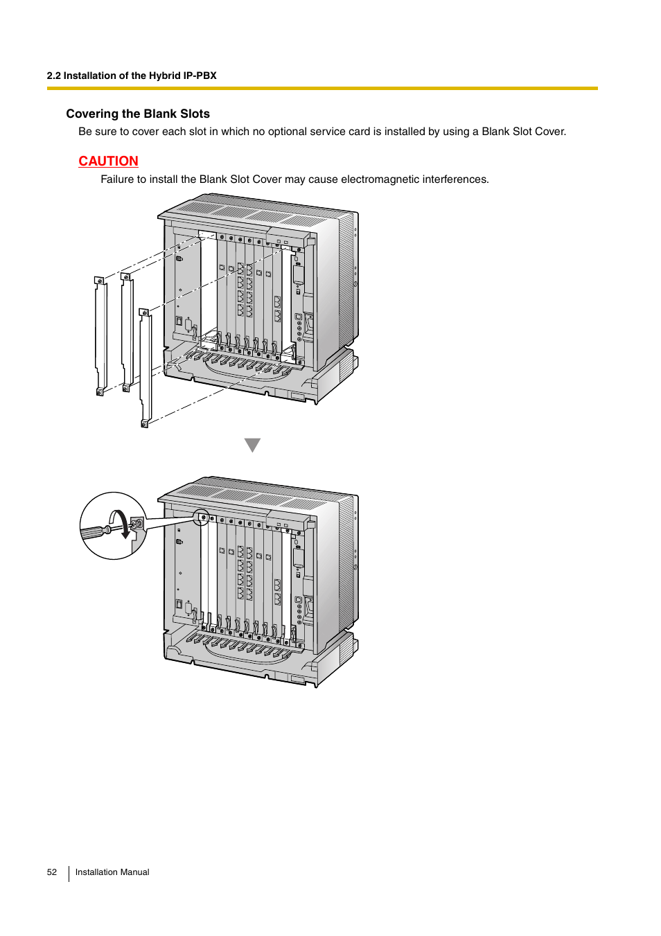 Caution | D-Link KX-TDA100 User Manual | Page 52 / 250