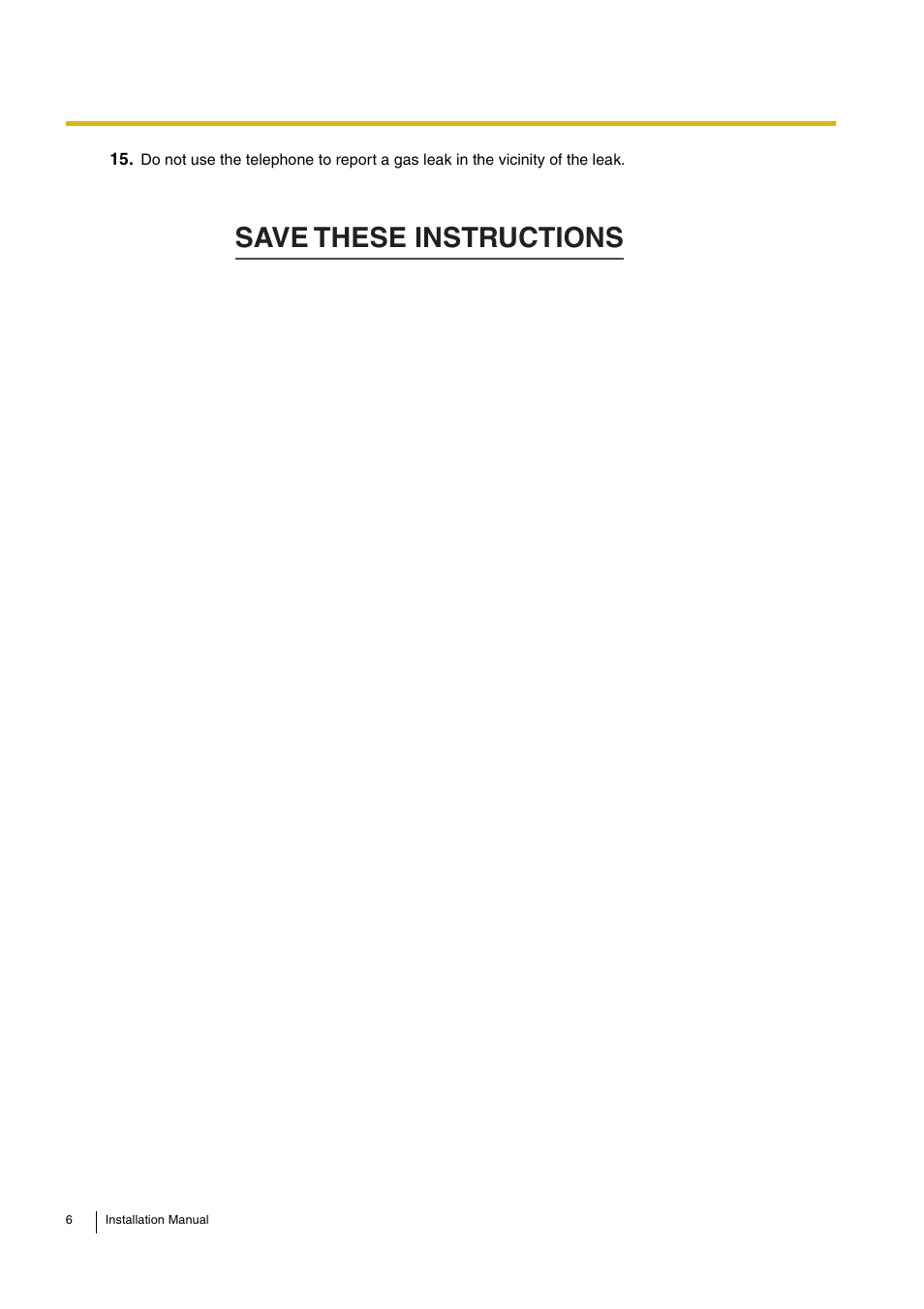 Save these instructions | D-Link KX-TDA100 User Manual | Page 6 / 250