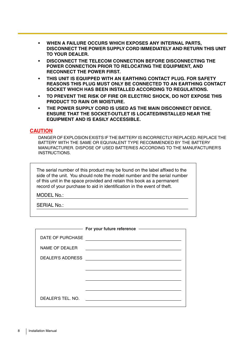 D-Link KX-TDA100 User Manual | Page 8 / 250