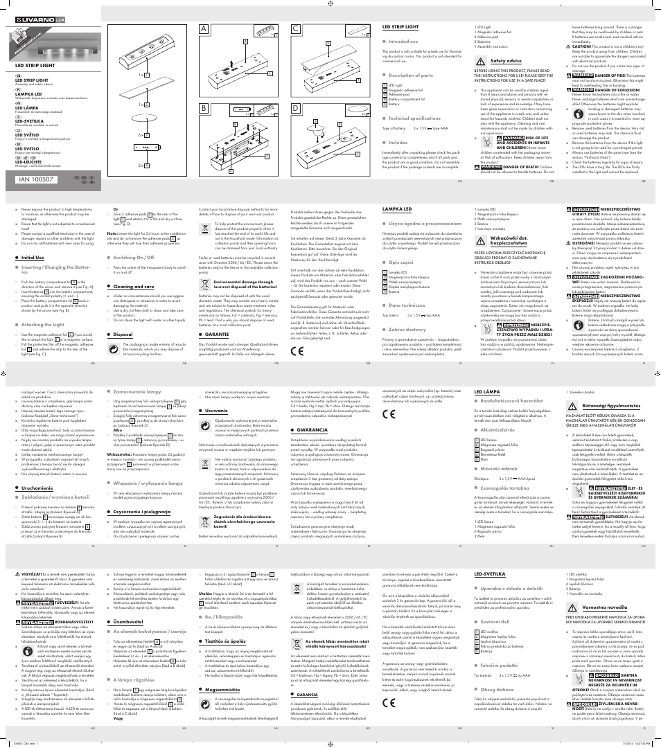 Livarno 100507-14-01 100507-14-02 User Manual | 2 pages