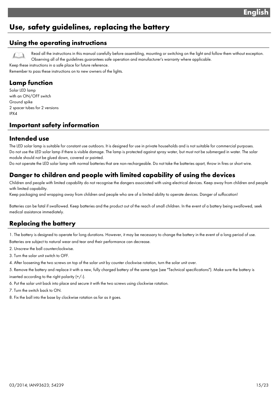 Livarno 1-FLAMMIG 54239 User Manual | Page 17 / 27