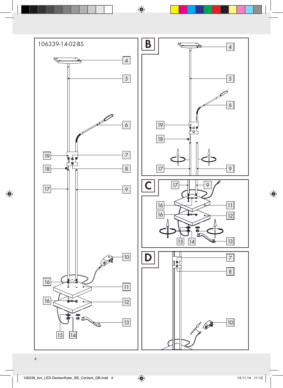 Livarno 106339-14-01-BS/ 106339-14-02-BS User Manual | Page 4 / 8