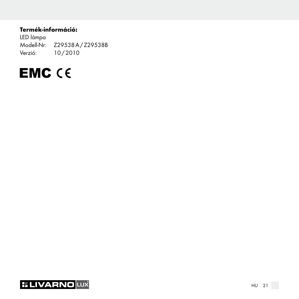 Livarno Z29538A Z29538B User Manual | Page 21 / 44