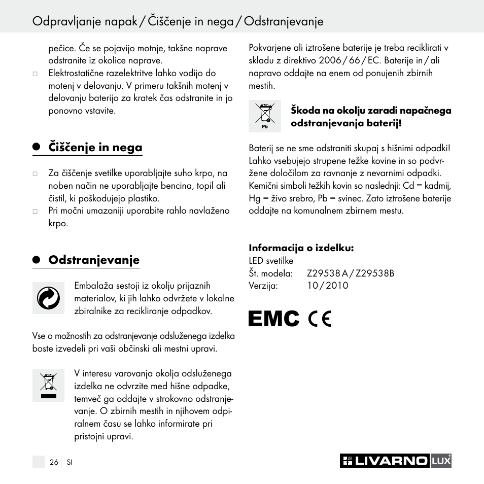 Livarno Z29538A Z29538B User Manual | Page 26 / 44