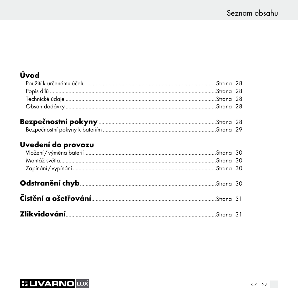 Livarno Z29538A Z29538B User Manual | Page 27 / 44