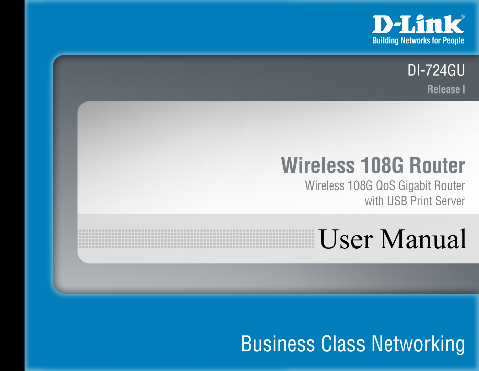 D-Link WIRELES 108 ROUTER DI-724GU User Manual | 89 pages