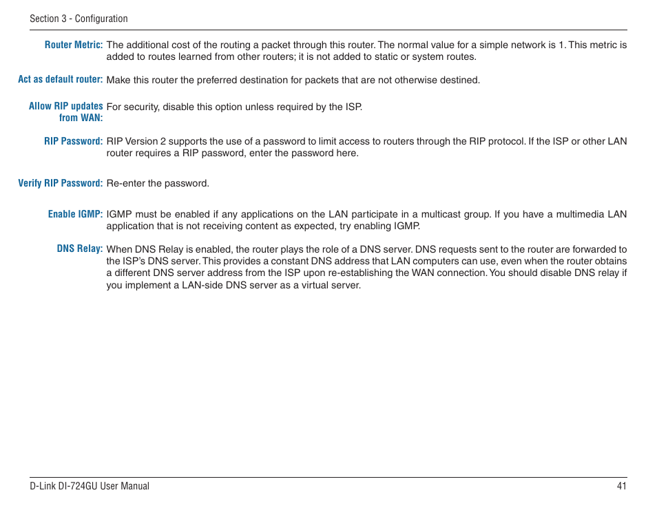 D-Link WIRELES 108 ROUTER DI-724GU User Manual | Page 41 / 89