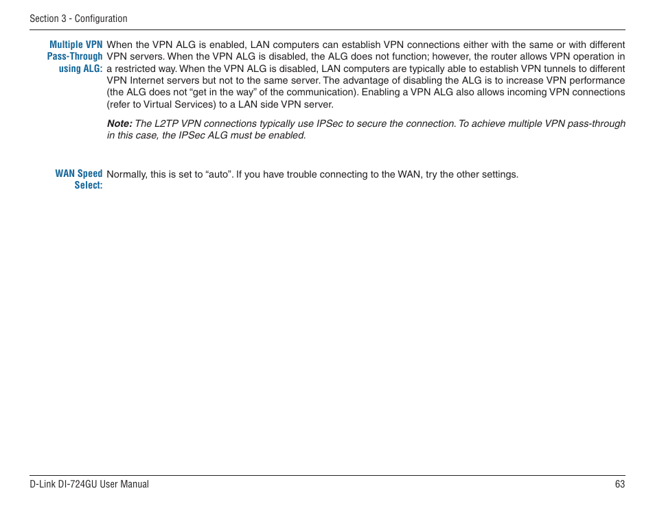 D-Link WIRELES 108 ROUTER DI-724GU User Manual | Page 63 / 89