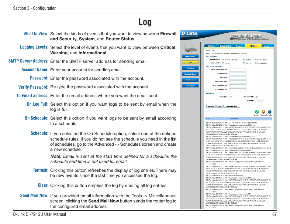 D-Link WIRELES 108 ROUTER DI-724GU User Manual | Page 67 / 89