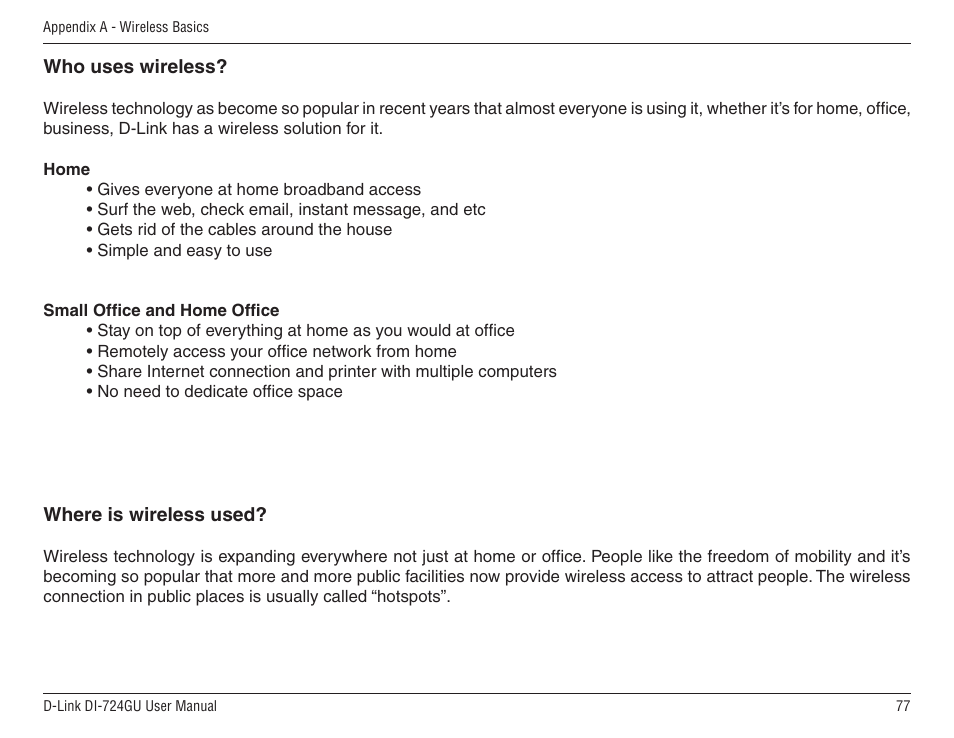 D-Link WIRELES 108 ROUTER DI-724GU User Manual | Page 77 / 89