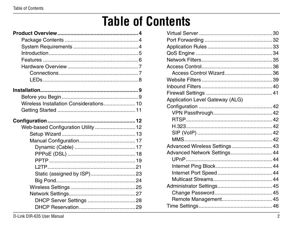 D-Link DIR-635 User Manual | Page 2 / 86