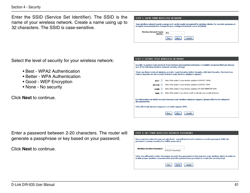D-Link DIR-635 User Manual | Page 61 / 86