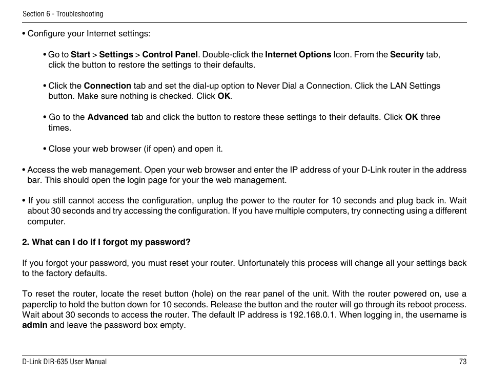 D-Link DIR-635 User Manual | Page 73 / 86