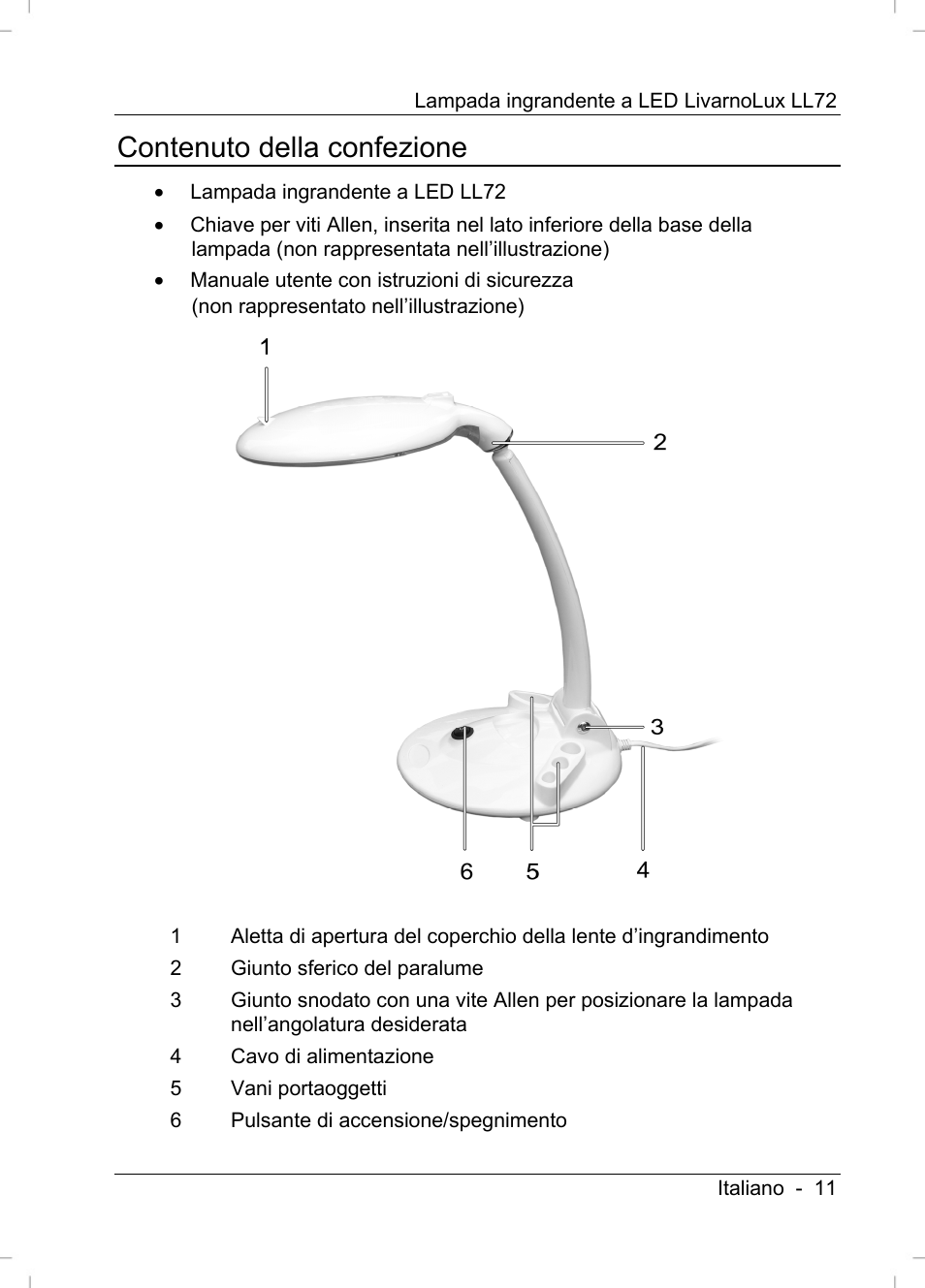 Contenuto della confezione | Livarno LL72 User Manual | Page 13 / 46