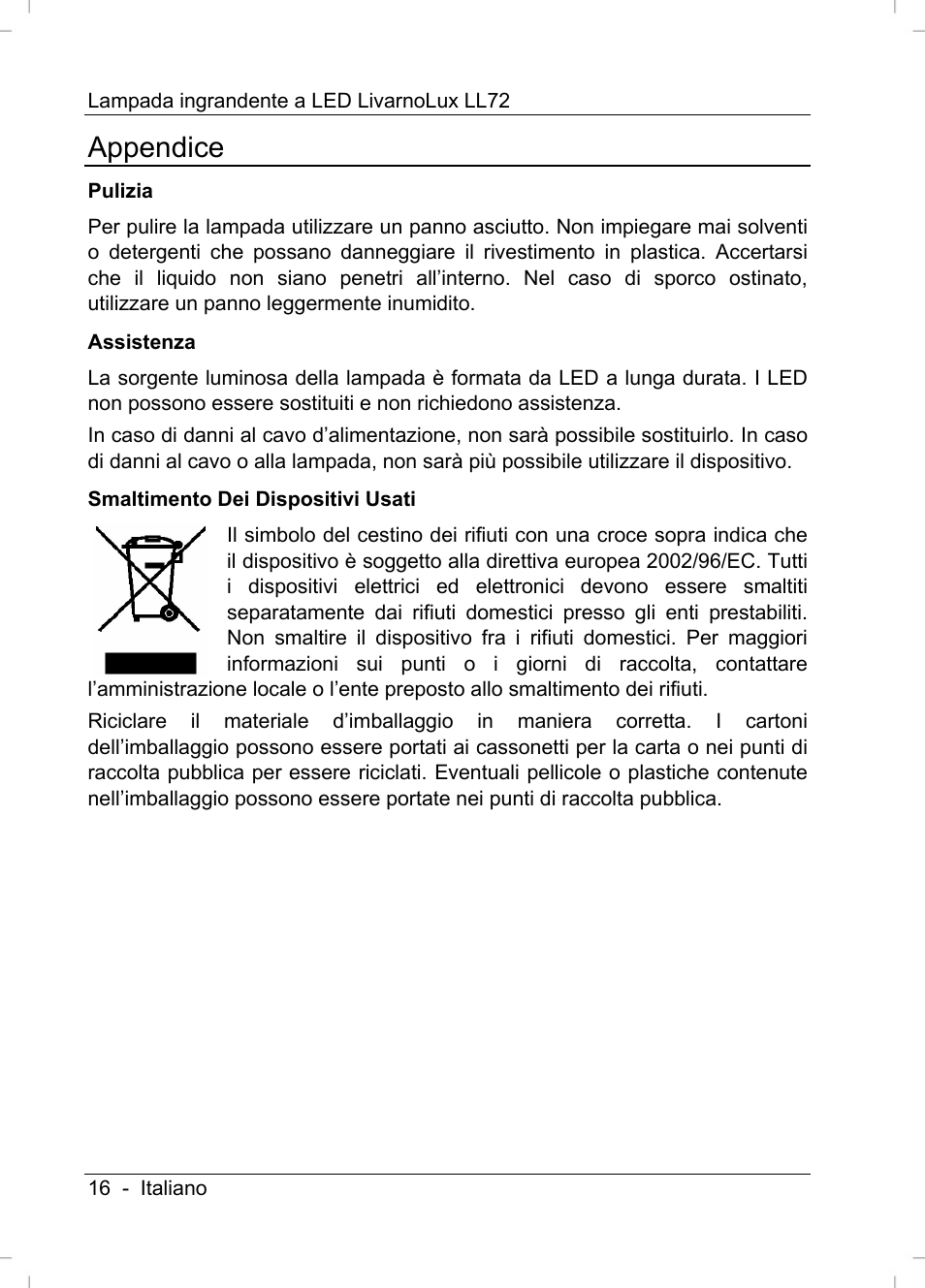 Appendice | Livarno LL72 User Manual | Page 18 / 46