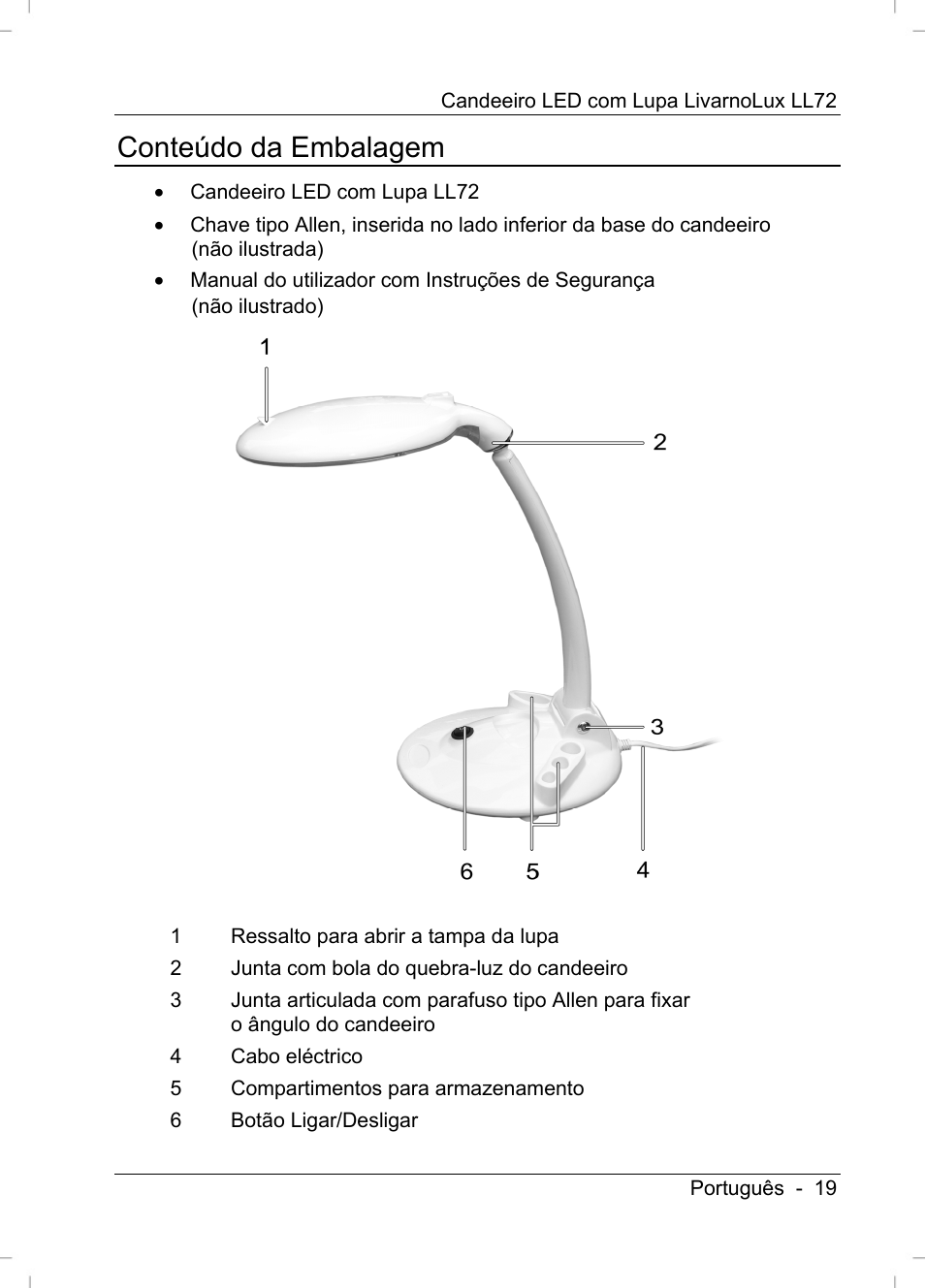 Conteúdo da embalagem | Livarno LL72 User Manual | Page 21 / 46