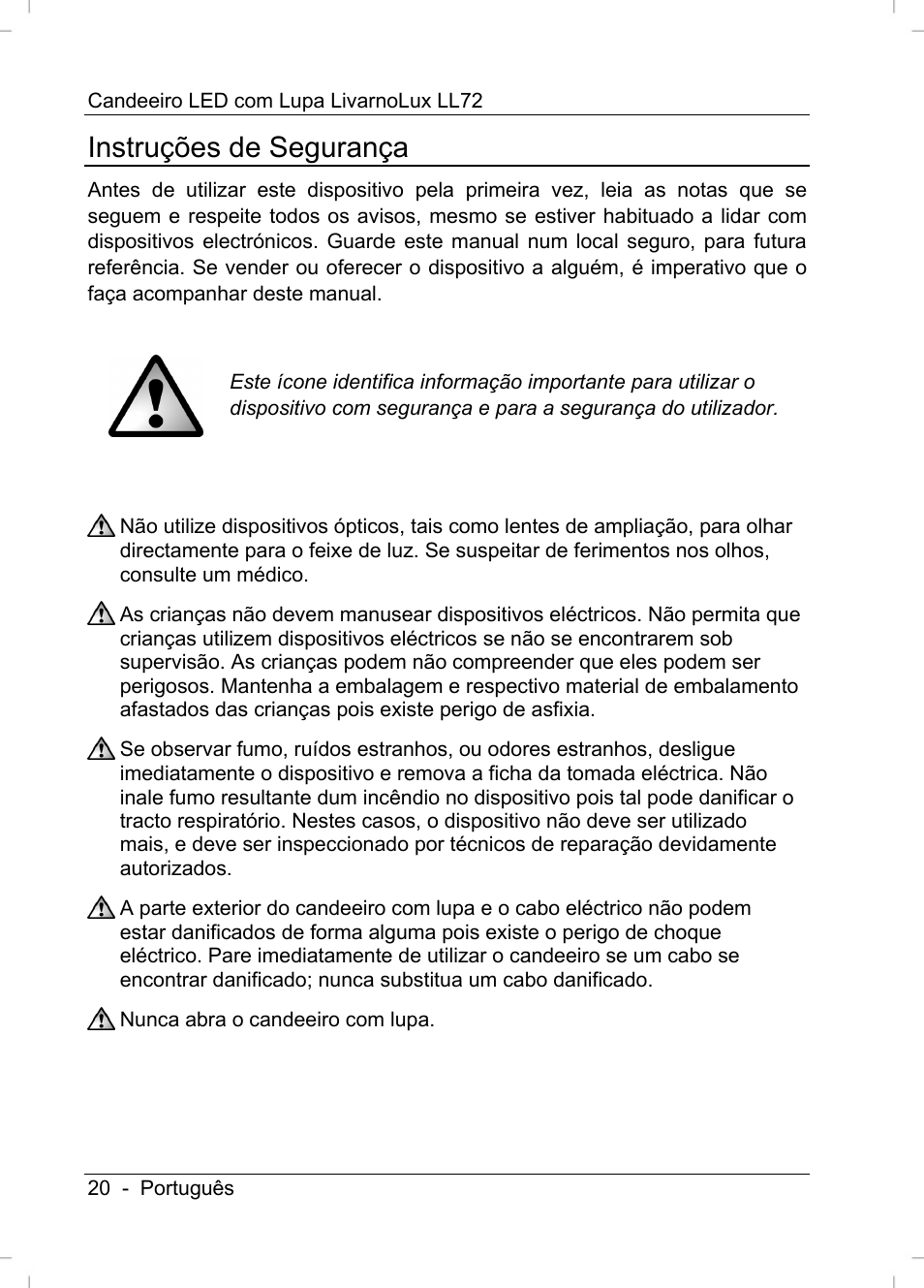 Instruções de segurança | Livarno LL72 User Manual | Page 22 / 46