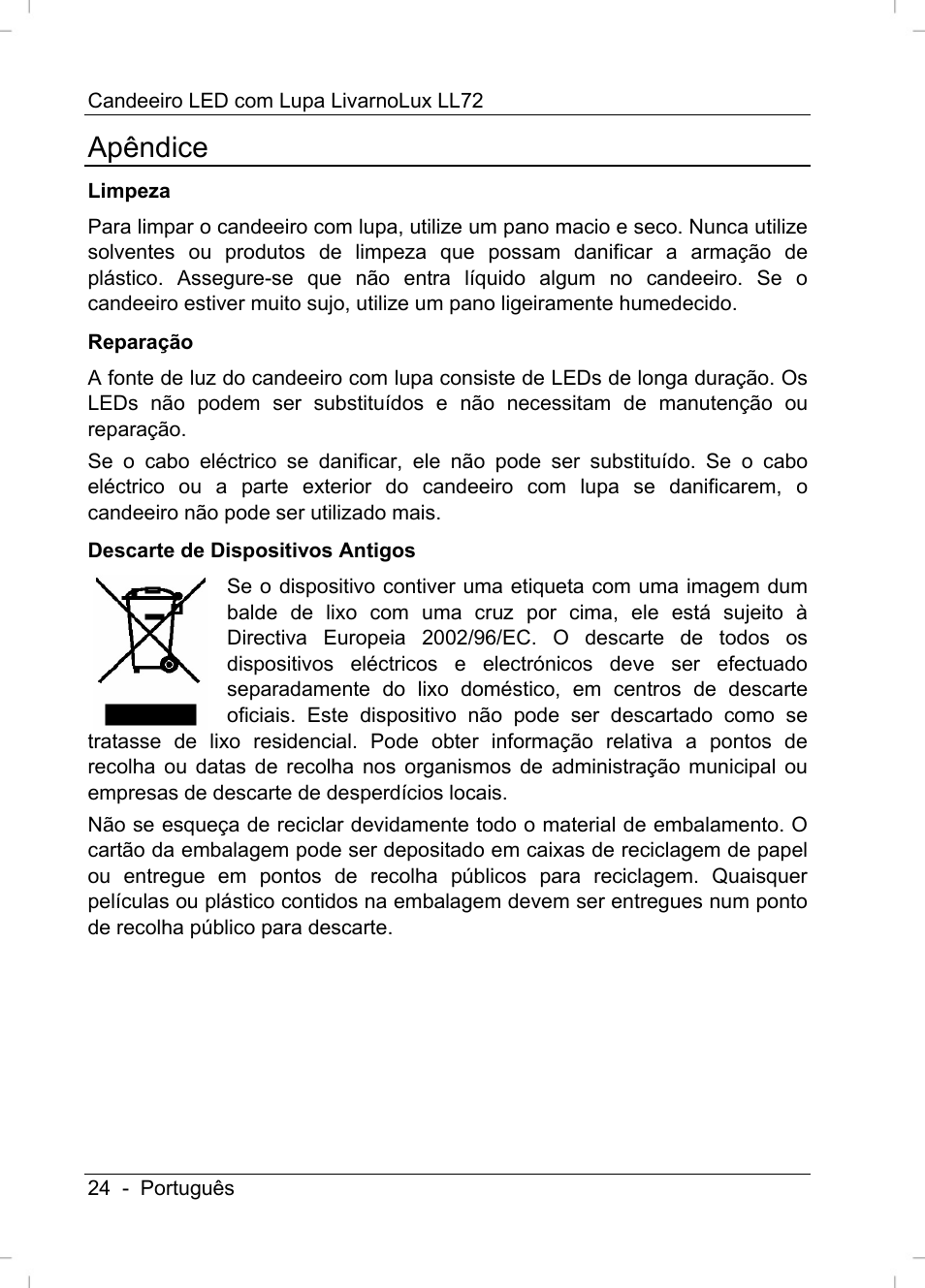 Apêndice | Livarno LL72 User Manual | Page 26 / 46