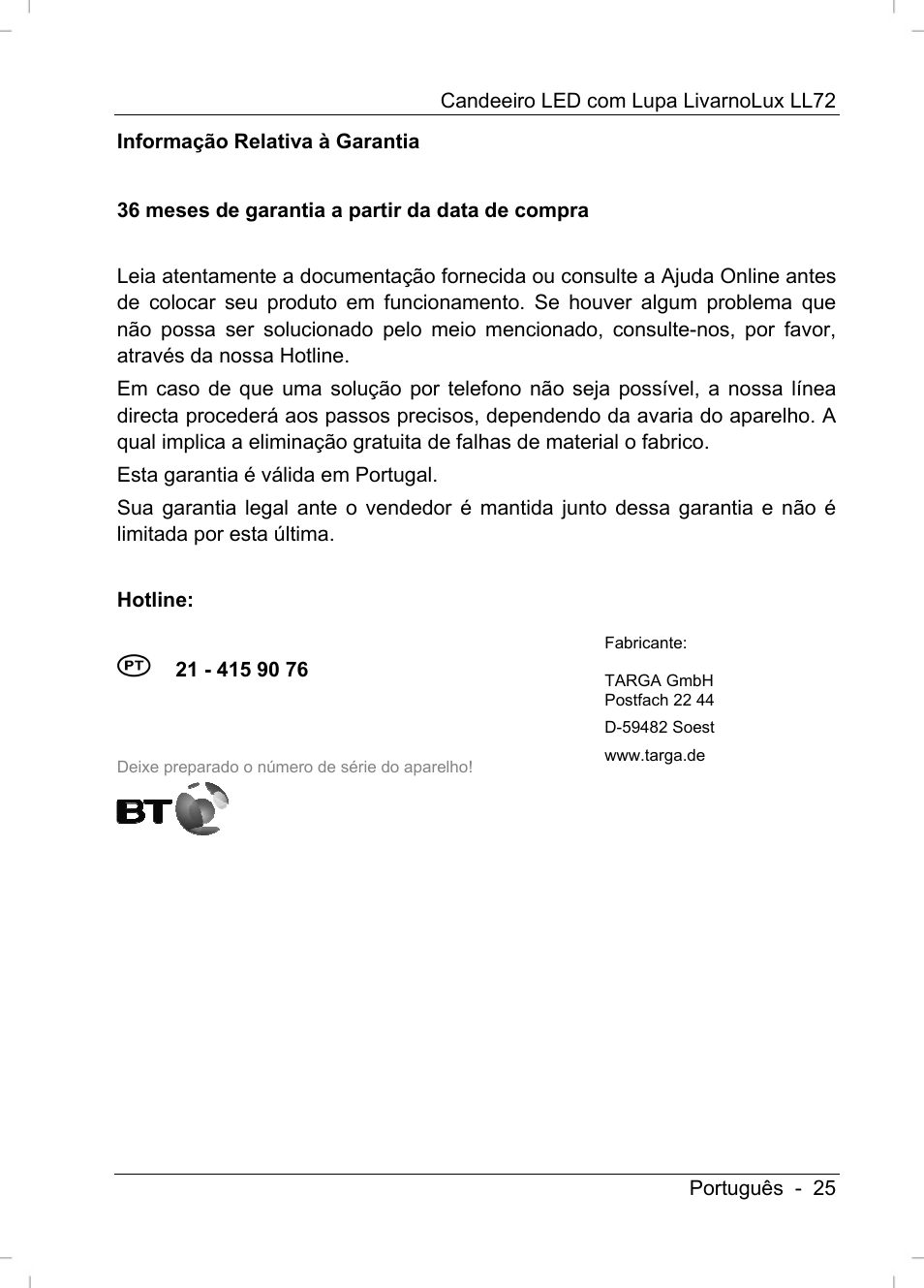 Livarno LL72 User Manual | Page 27 / 46