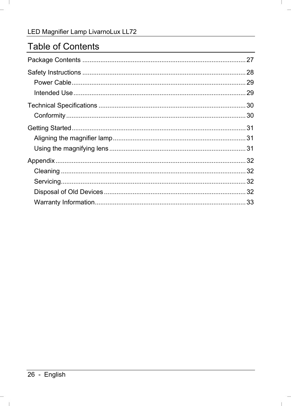 Livarno LL72 User Manual | Page 28 / 46