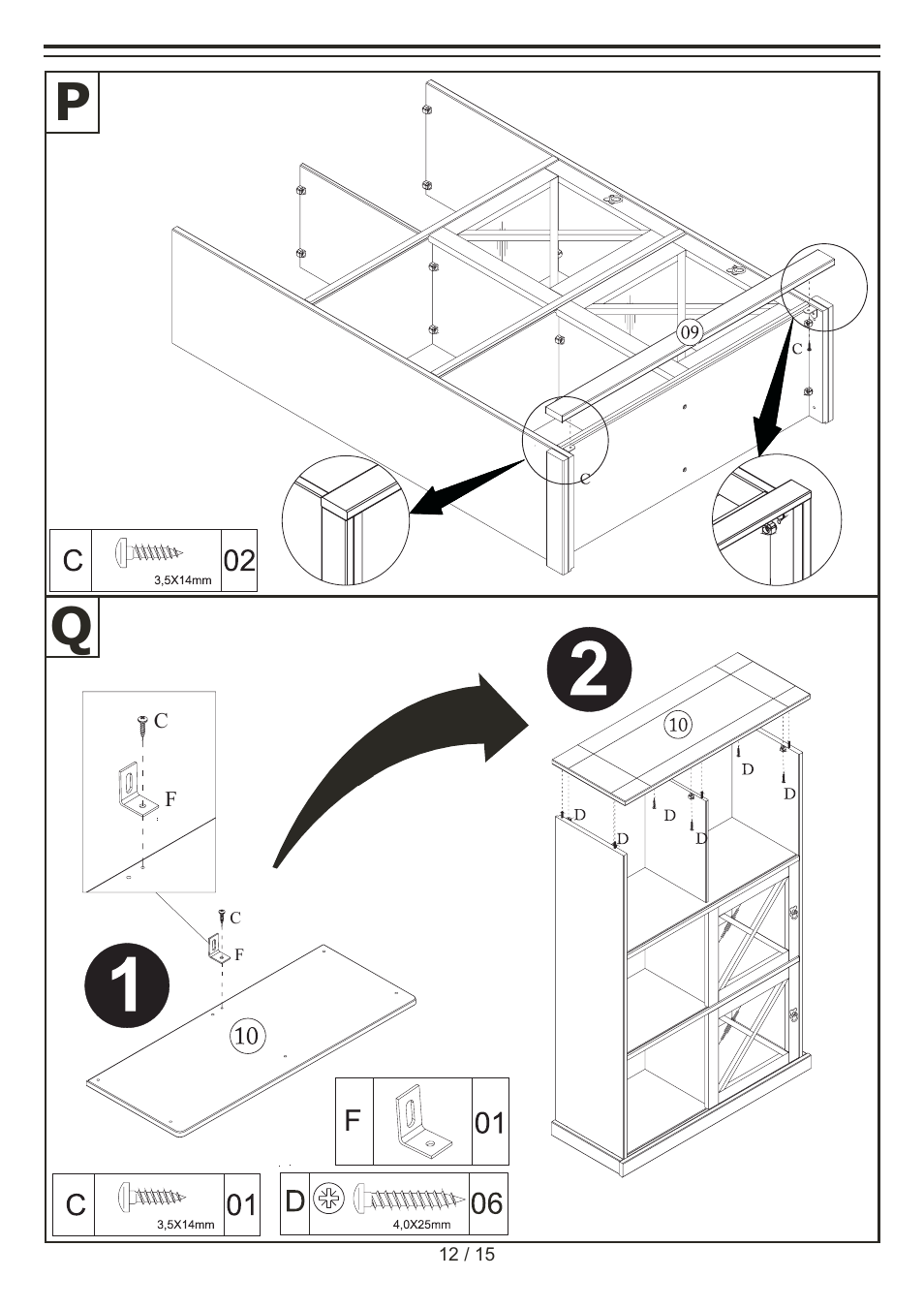 Livarno WOODEN DISPLAY CABINET User Manual | Page 12 / 15