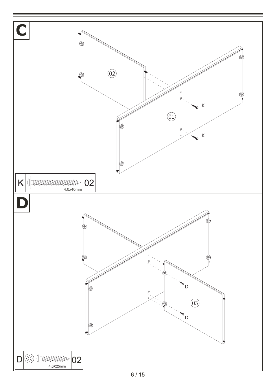 Livarno WOODEN DISPLAY CABINET User Manual | Page 6 / 15