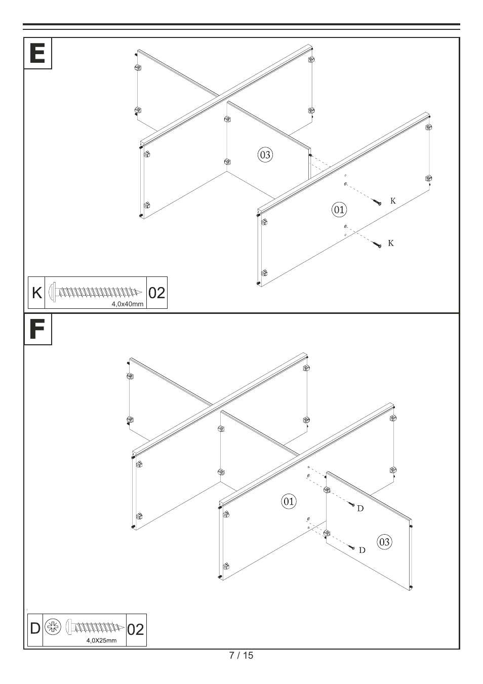 Livarno WOODEN DISPLAY CABINET User Manual | Page 7 / 15