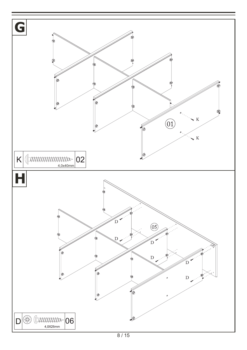 Livarno WOODEN DISPLAY CABINET User Manual | Page 8 / 15