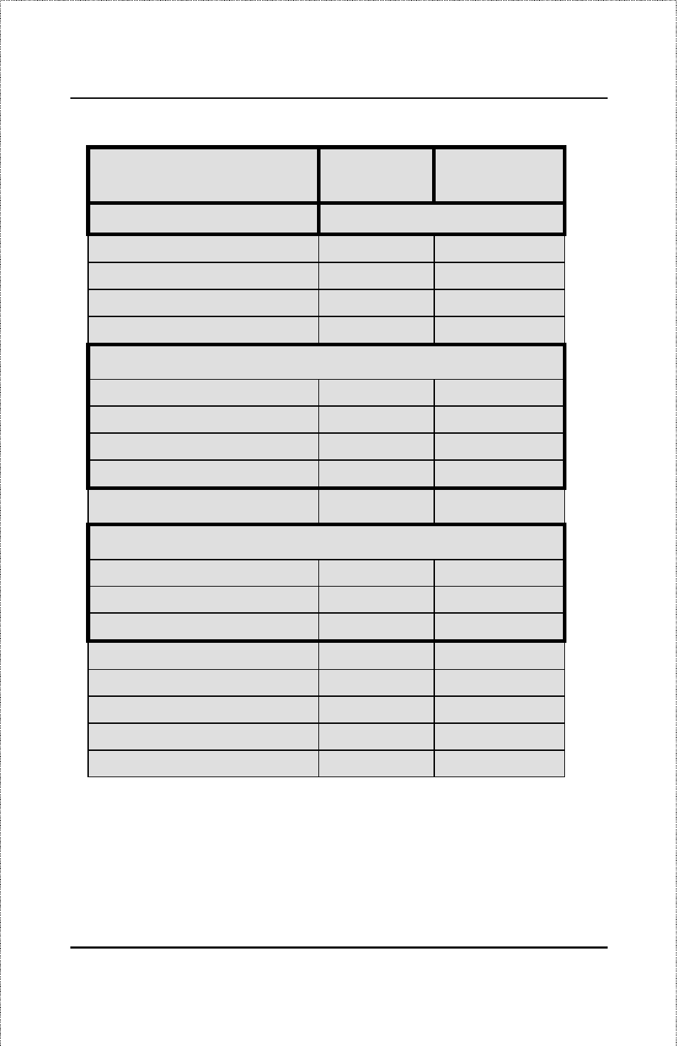 Table 6-1. super user and general user privileges, Menu super user general user | D-Link DES-3208 User Manual | Page 51 / 92