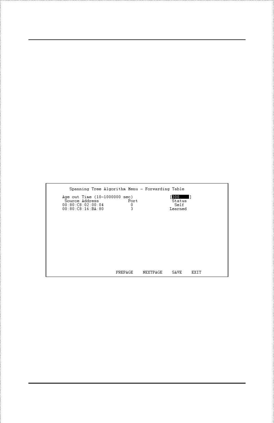 Custom filtering table | D-Link DES-3208 User Manual | Page 69 / 92