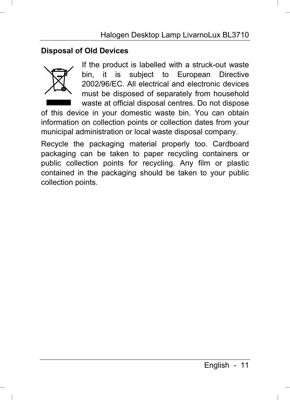 Livarno BL3710 User Manual | Page 13 / 16
