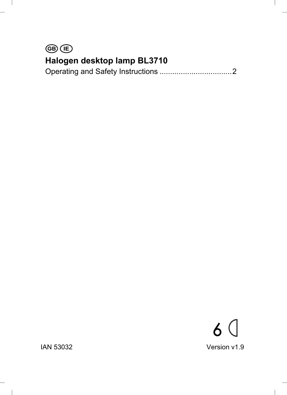 Halogen desktop lamp bl3710 | Livarno BL3710 User Manual | Page 3 / 16