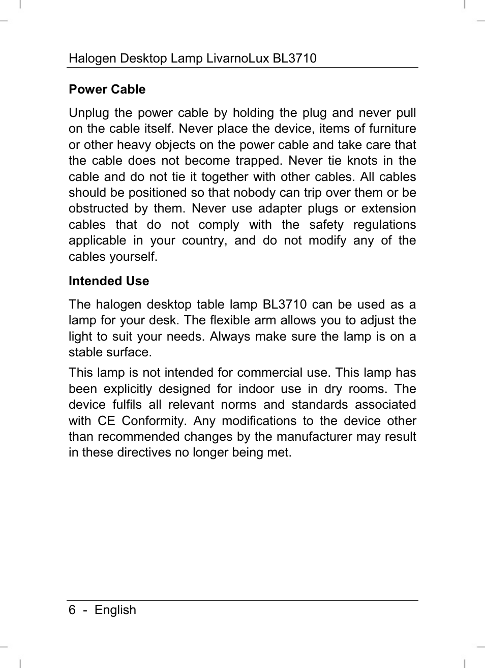 Livarno BL3710 User Manual | Page 8 / 16