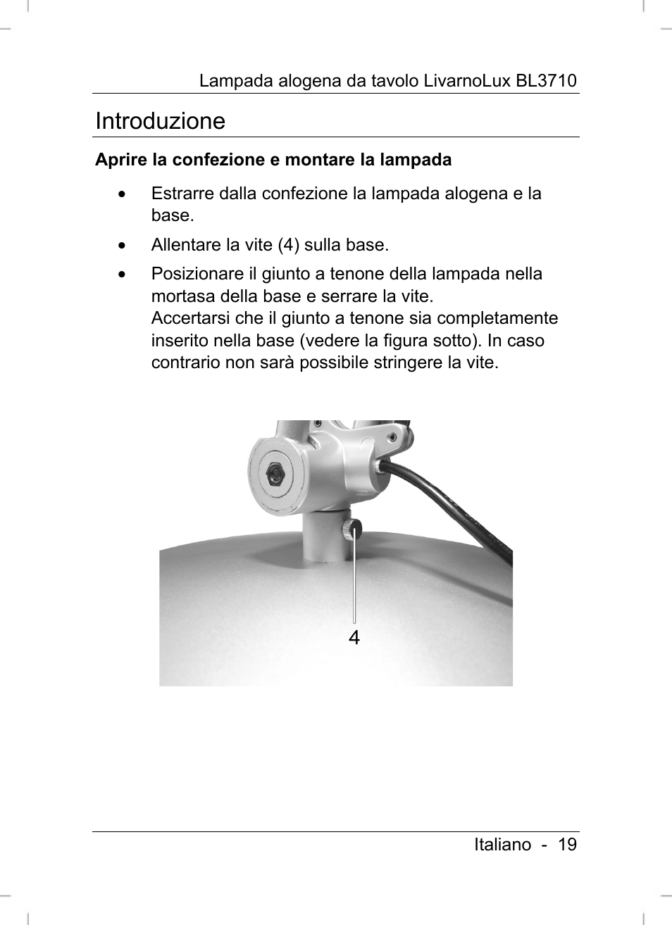 Introduzione | Livarno BL3710 User Manual | Page 21 / 62